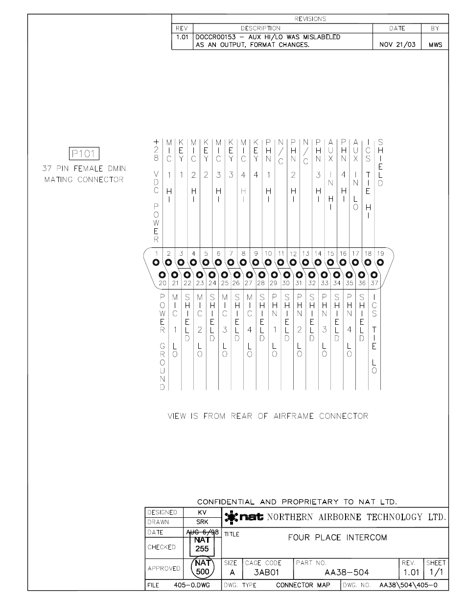 Connector map | Northern Airborne Technology AA38-5xx User Manual | Page 28 / 43