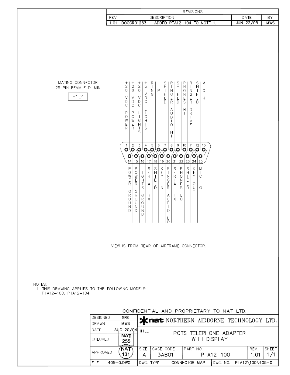 Connector map | Northern Airborne Technology PTA12-1xx User Manual | Page 19 / 32