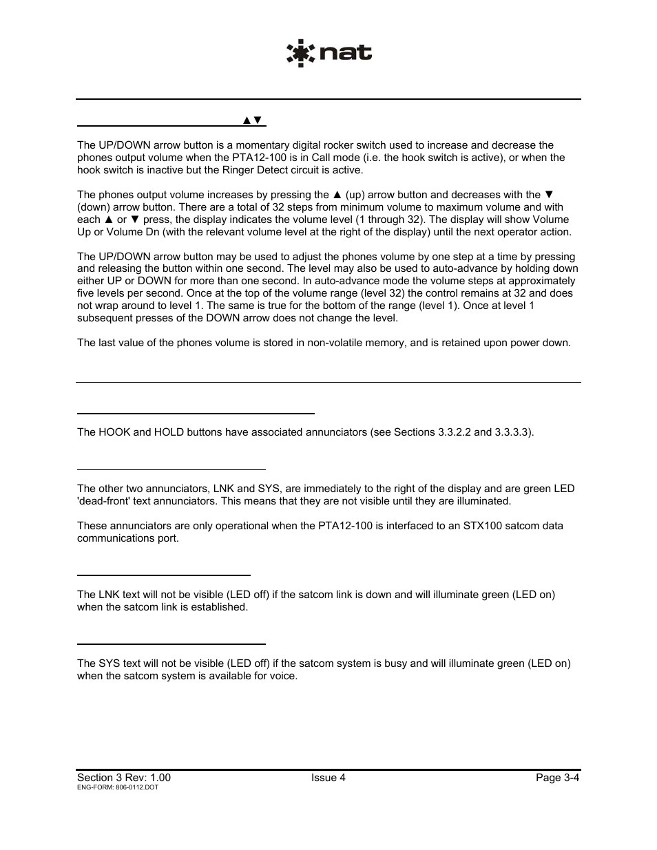 3 annunciators | Northern Airborne Technology PTA12-1xx User Manual | Page 27 / 32