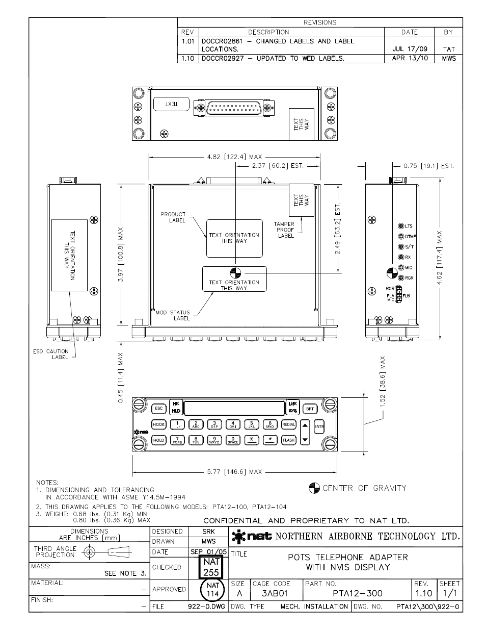 Mechanical installation | Northern Airborne Technology PTA12-3xx User Manual | Page 21 / 32