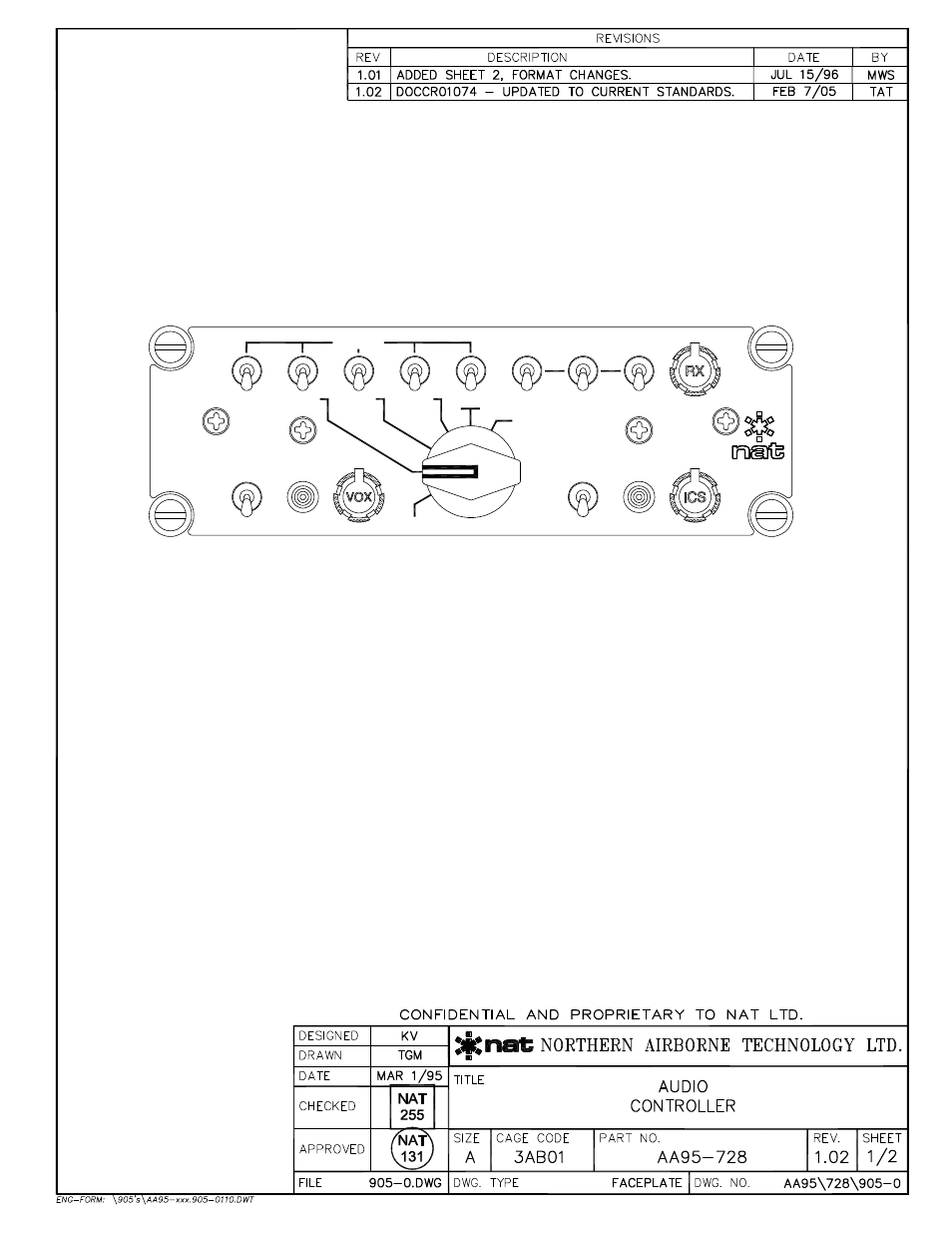 Faceplate | Northern Airborne Technology AA9x User Manual | Page 22 / 49
