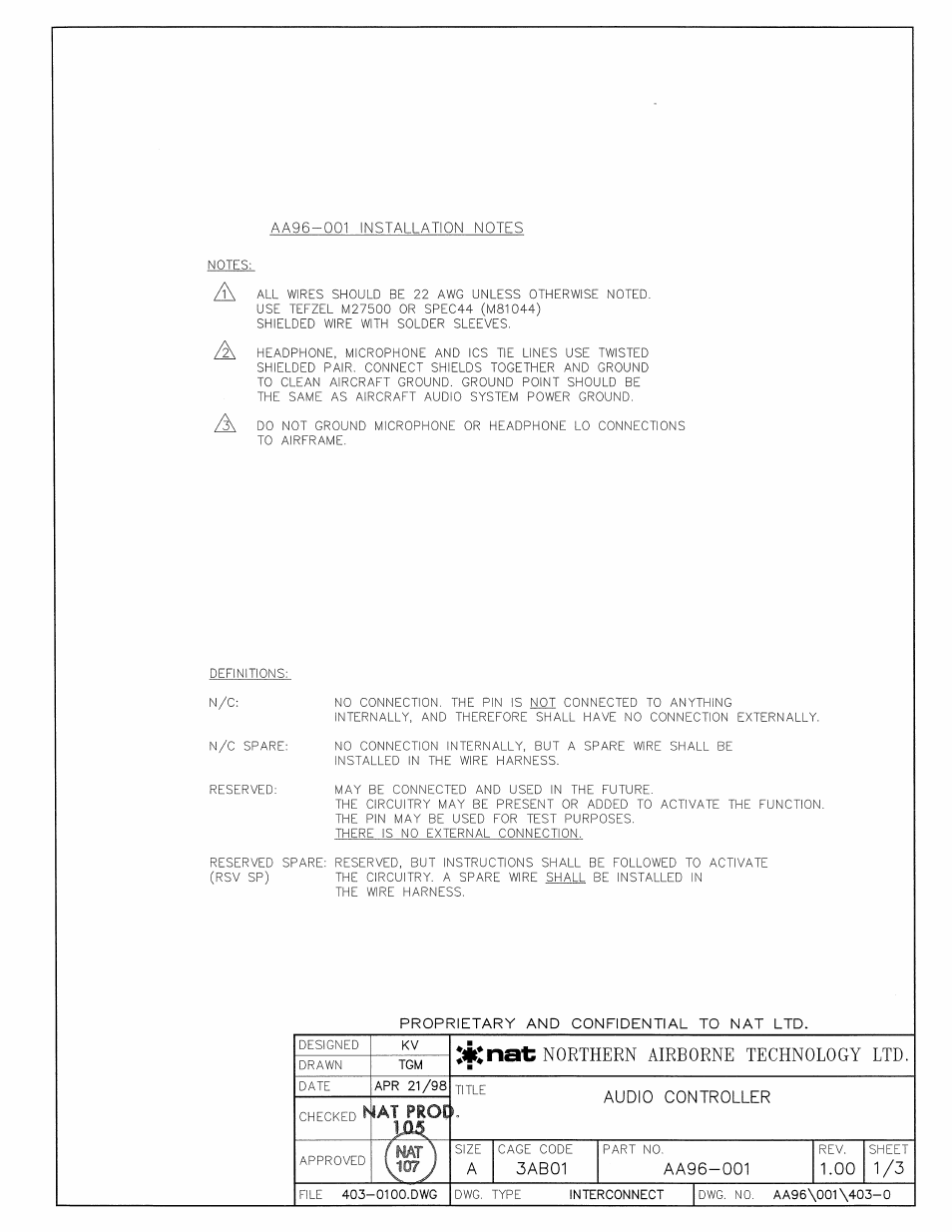 Interconnect | Northern Airborne Technology AA9x User Manual | Page 28 / 49