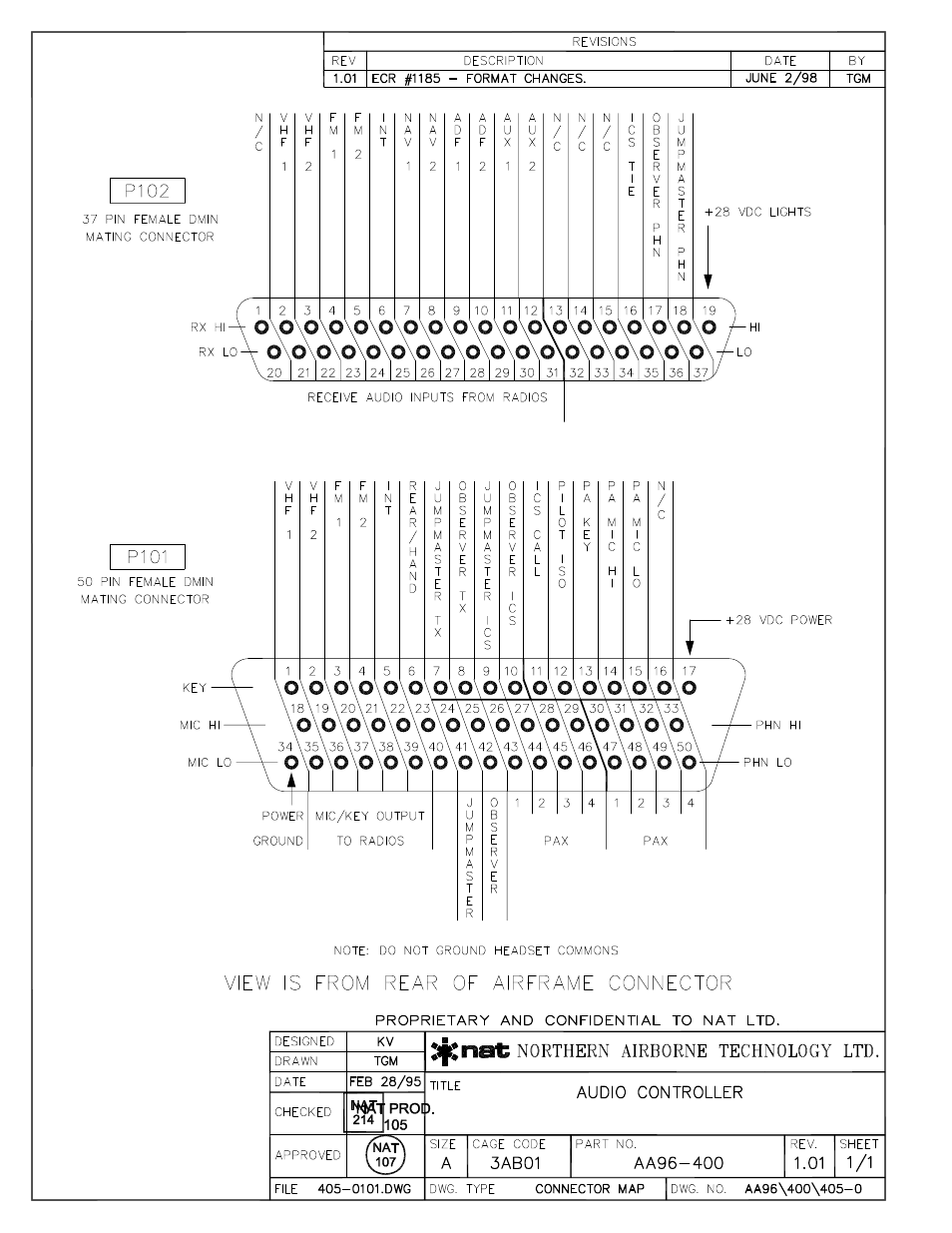 Connector map | Northern Airborne Technology AA9x User Manual | Page 36 / 49