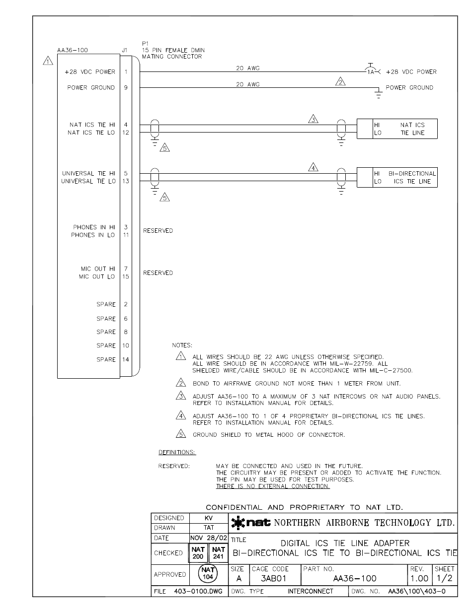 Interconnect | Northern Airborne Technology AA36-100 User Manual | Page 19 / 30