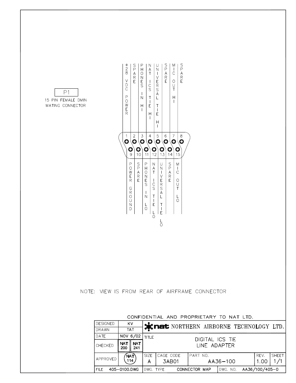 Connector map | Northern Airborne Technology AA36-100 User Manual | Page 25 / 30