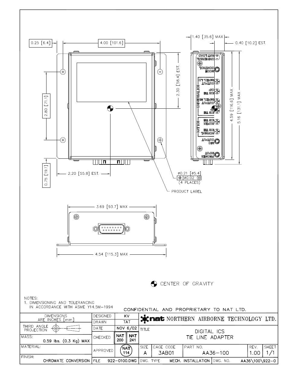 Mech. installation | Northern Airborne Technology AA36-100 User Manual | Page 27 / 30