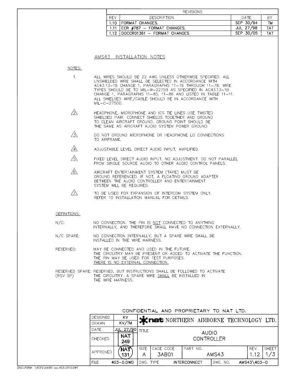 Interconnect | Northern Airborne Technology AMS43 User Manual | Page 15 / 24