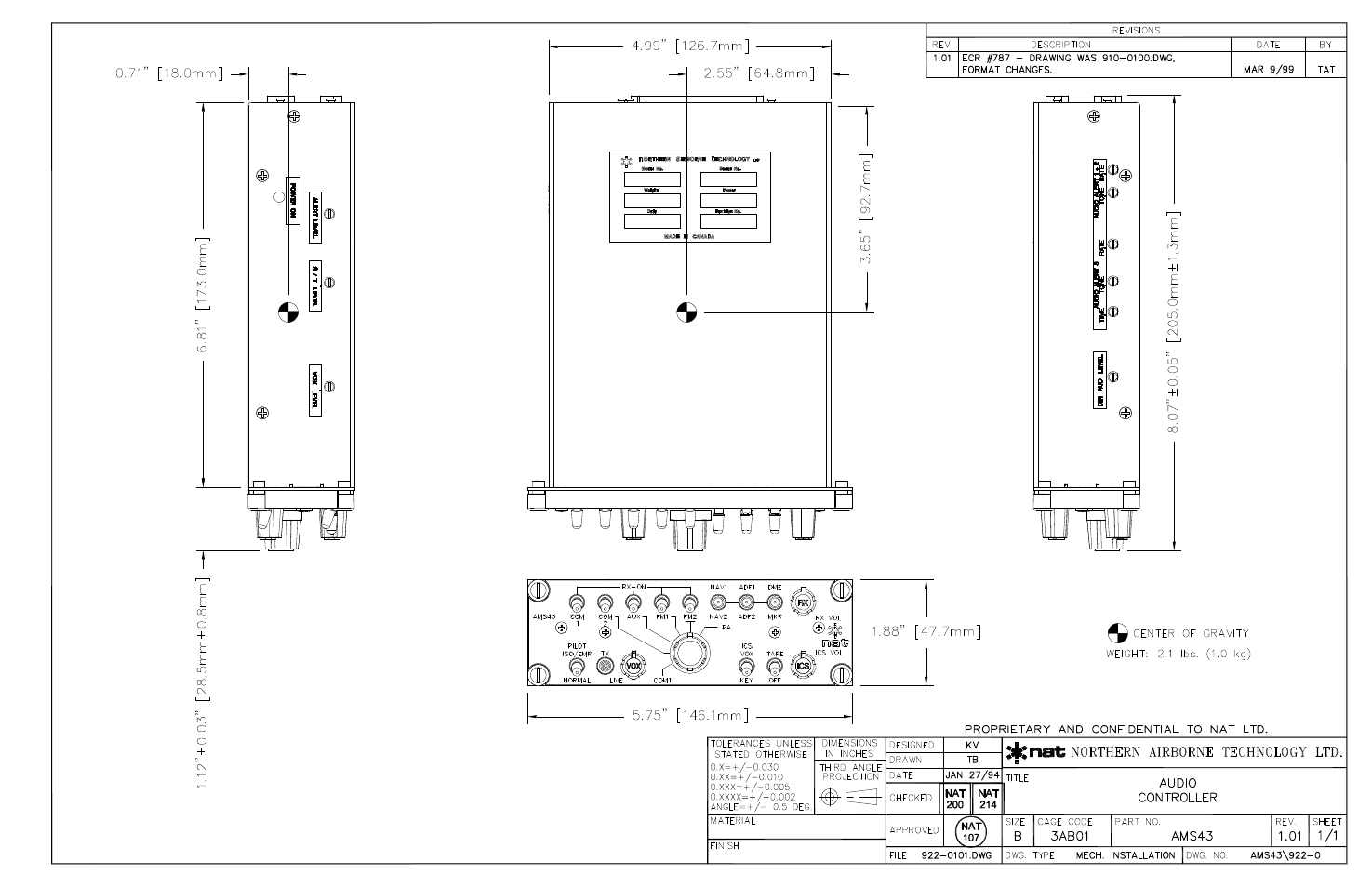 Mech. installation | Northern Airborne Technology AMS43 User Manual | Page 20 / 24