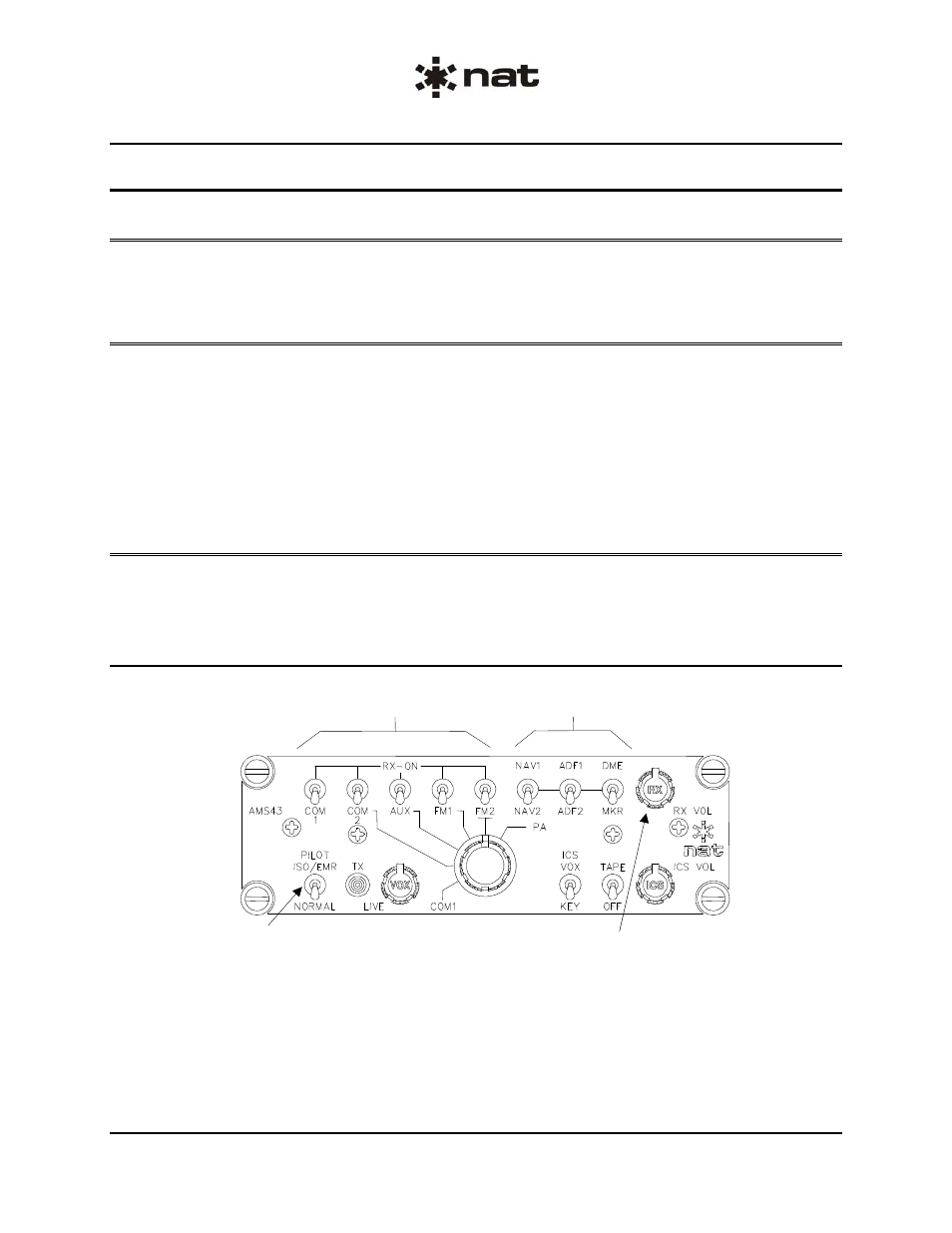 Operation, 1 introduction, 2 general information | 3 controls and indicators, 1 receive audio select switches | Northern Airborne Technology AMS43 User Manual | Page 21 / 24