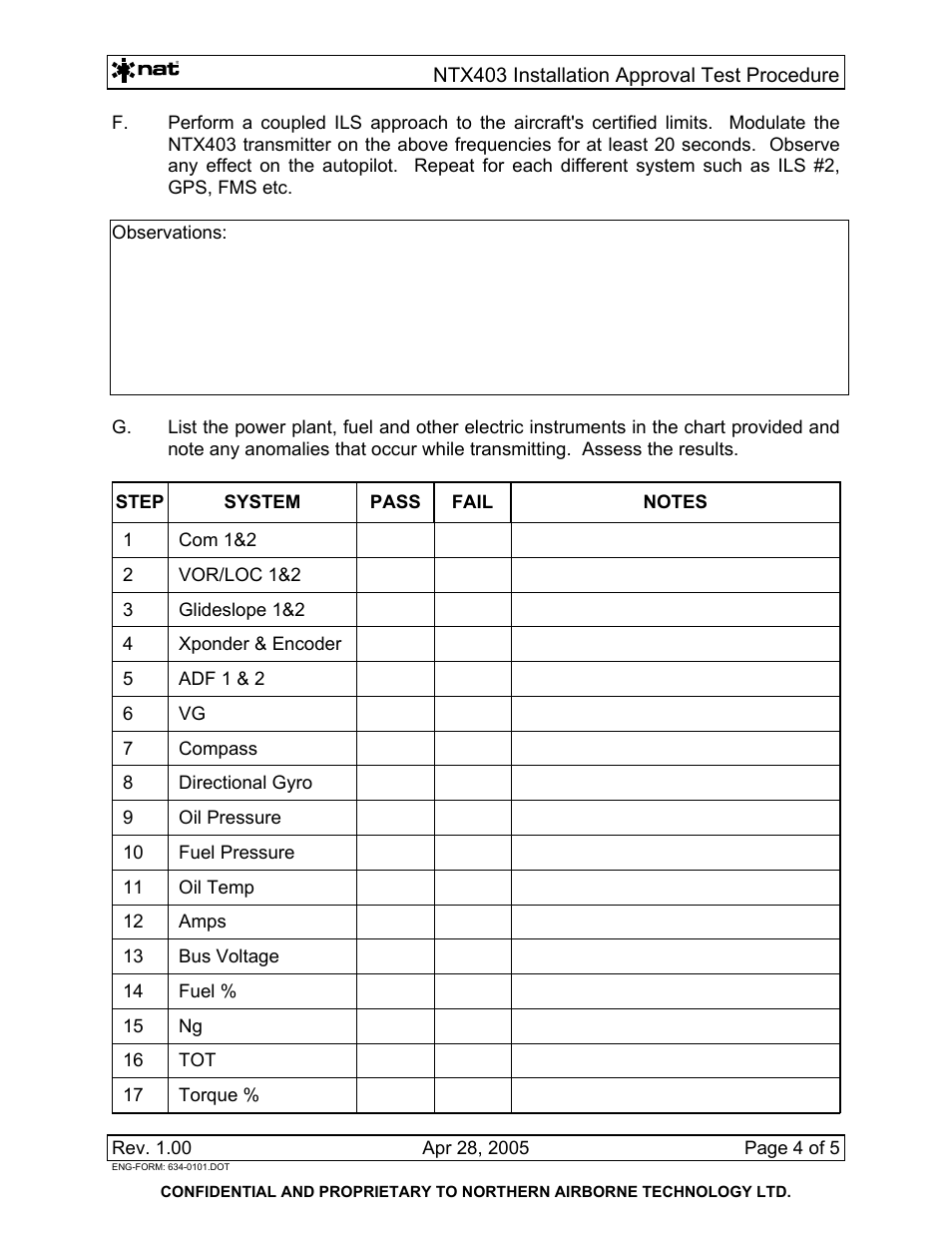 Northern Airborne Technology NTX403 User Manual | Page 26 / 32