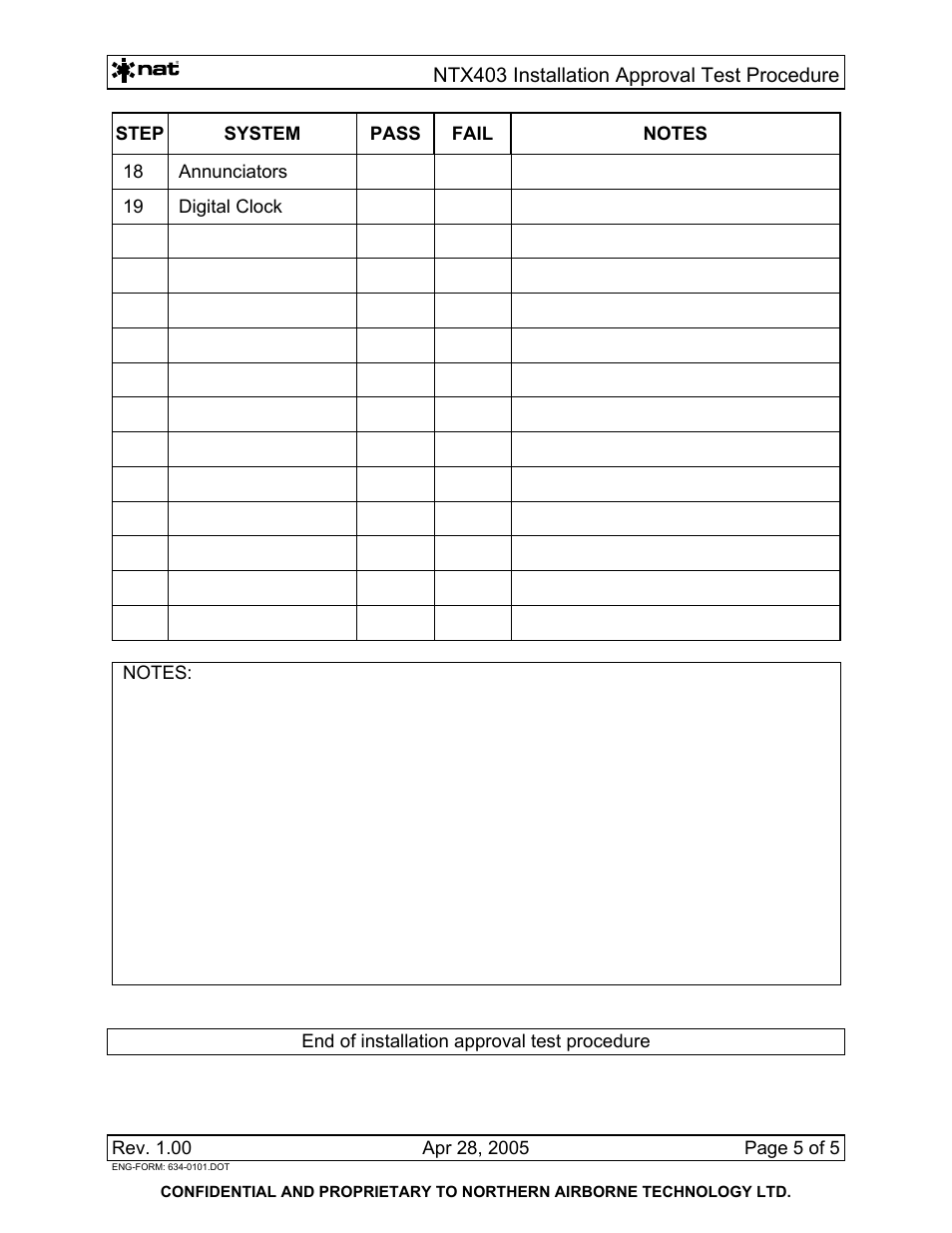 Northern Airborne Technology NTX403 User Manual | Page 27 / 32