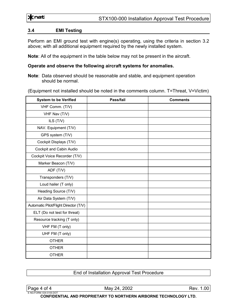 Northern Airborne Technology STX100 User Manual | Page 46 / 56