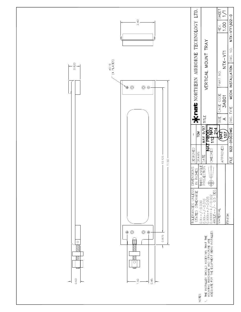 Ntx-vt1 mechanical | Northern Airborne Technology STX100 User Manual | Page 51 / 56