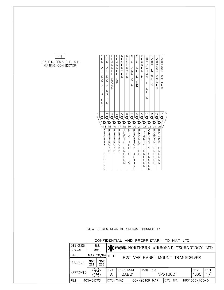 Connector map | Northern Airborne Technology NPX136D User Manual | Page 17 / 50