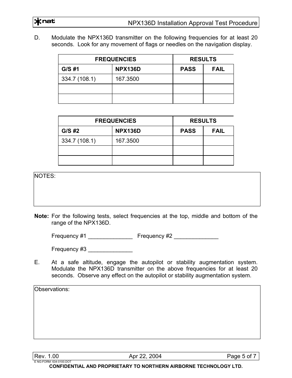 Northern Airborne Technology NPX136D User Manual | Page 22 / 50