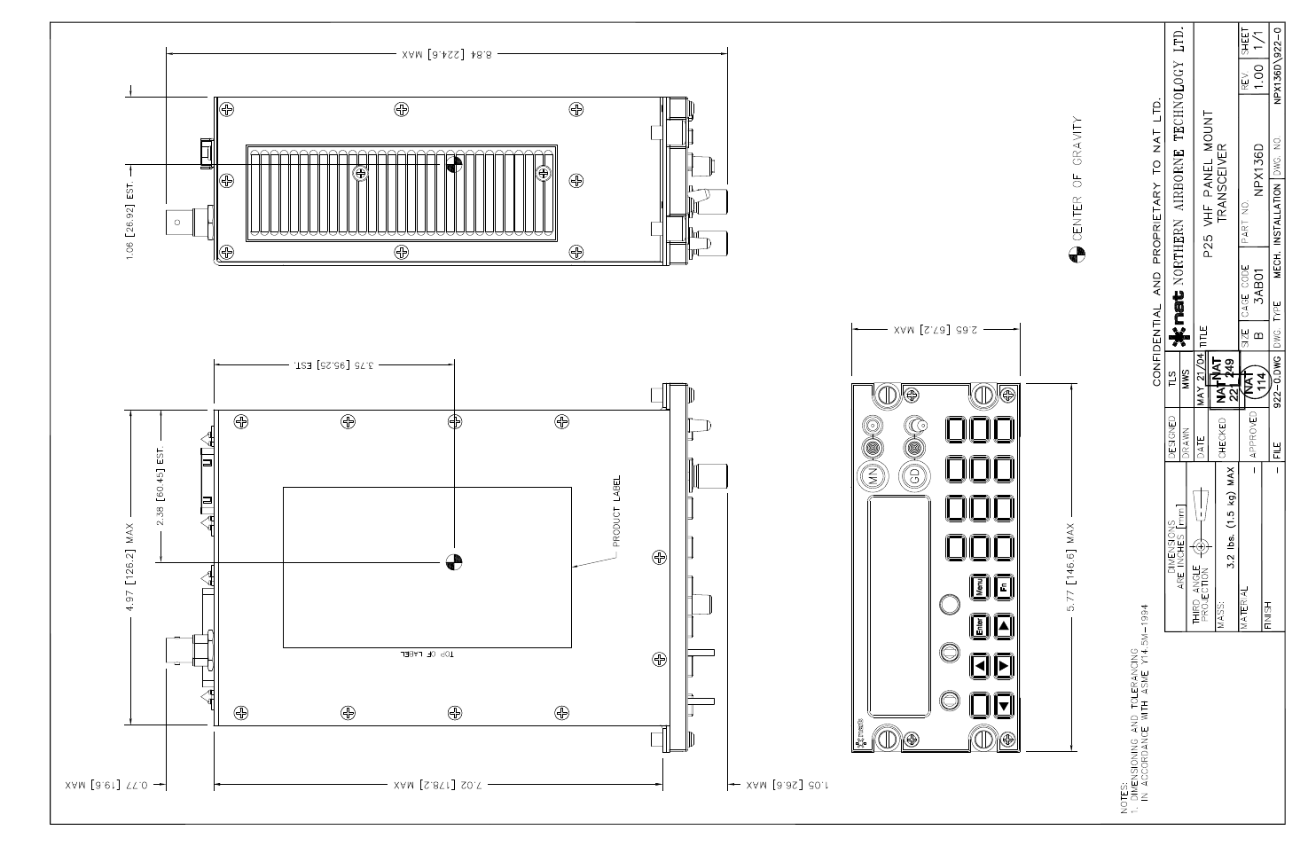 Mechanical installation | Northern Airborne Technology NPX136D User Manual | Page 26 / 50