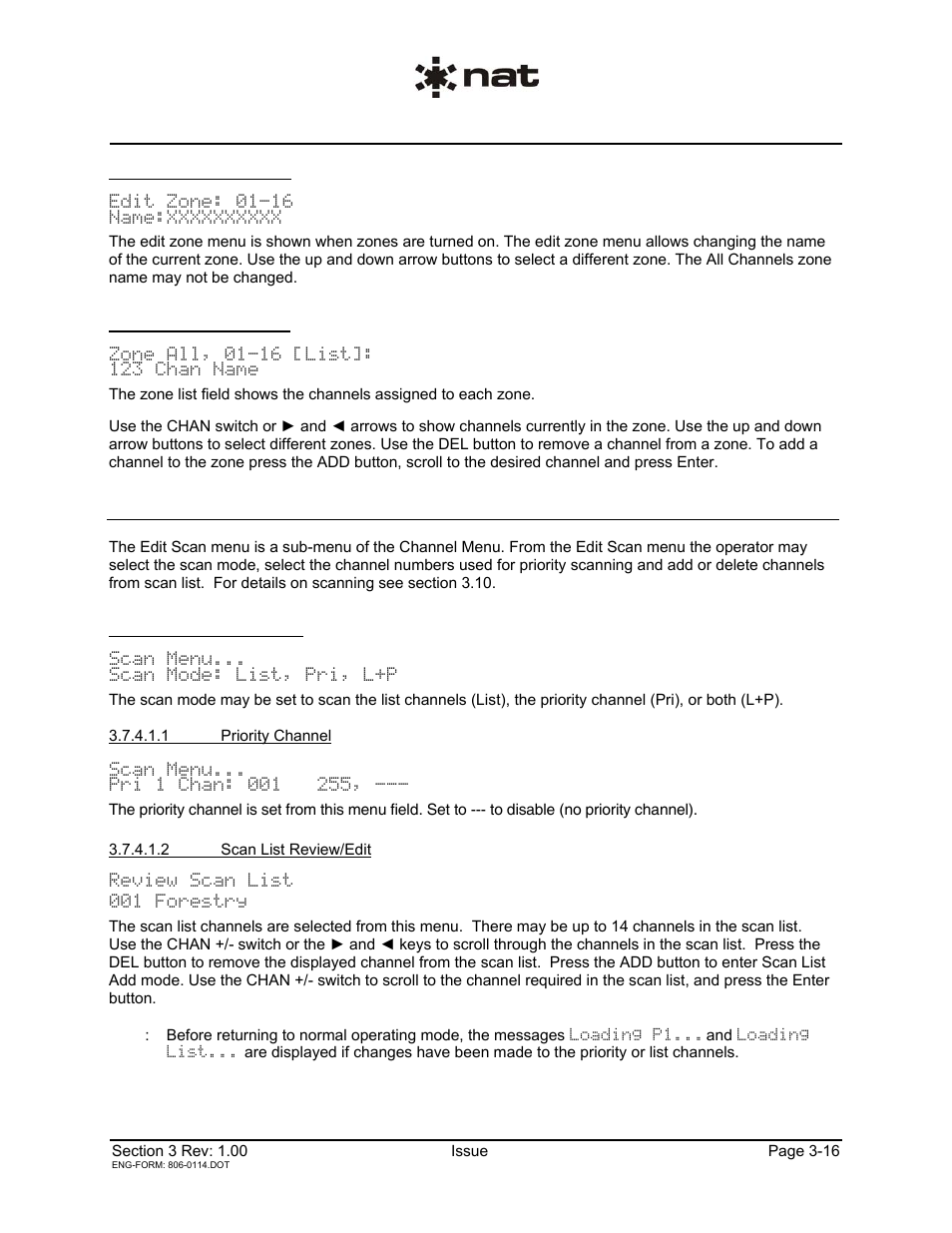 4 edit scan menu | Northern Airborne Technology NPX136D User Manual | Page 42 / 50