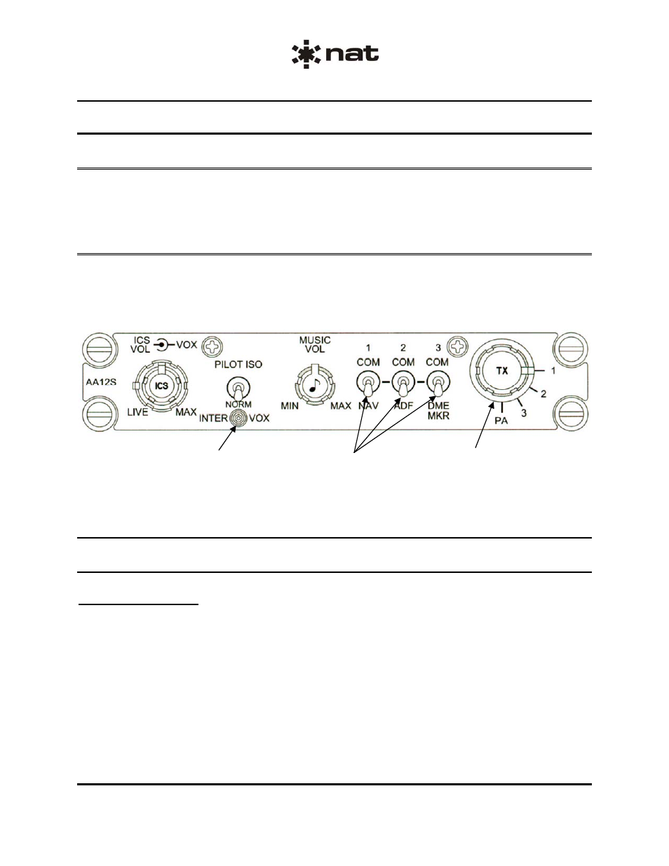 Operation, 1 introduction, 2 general information | 3 controls and indicators, 1 radio selection | Northern Airborne Technology AA12S User Manual | Page 20 / 23