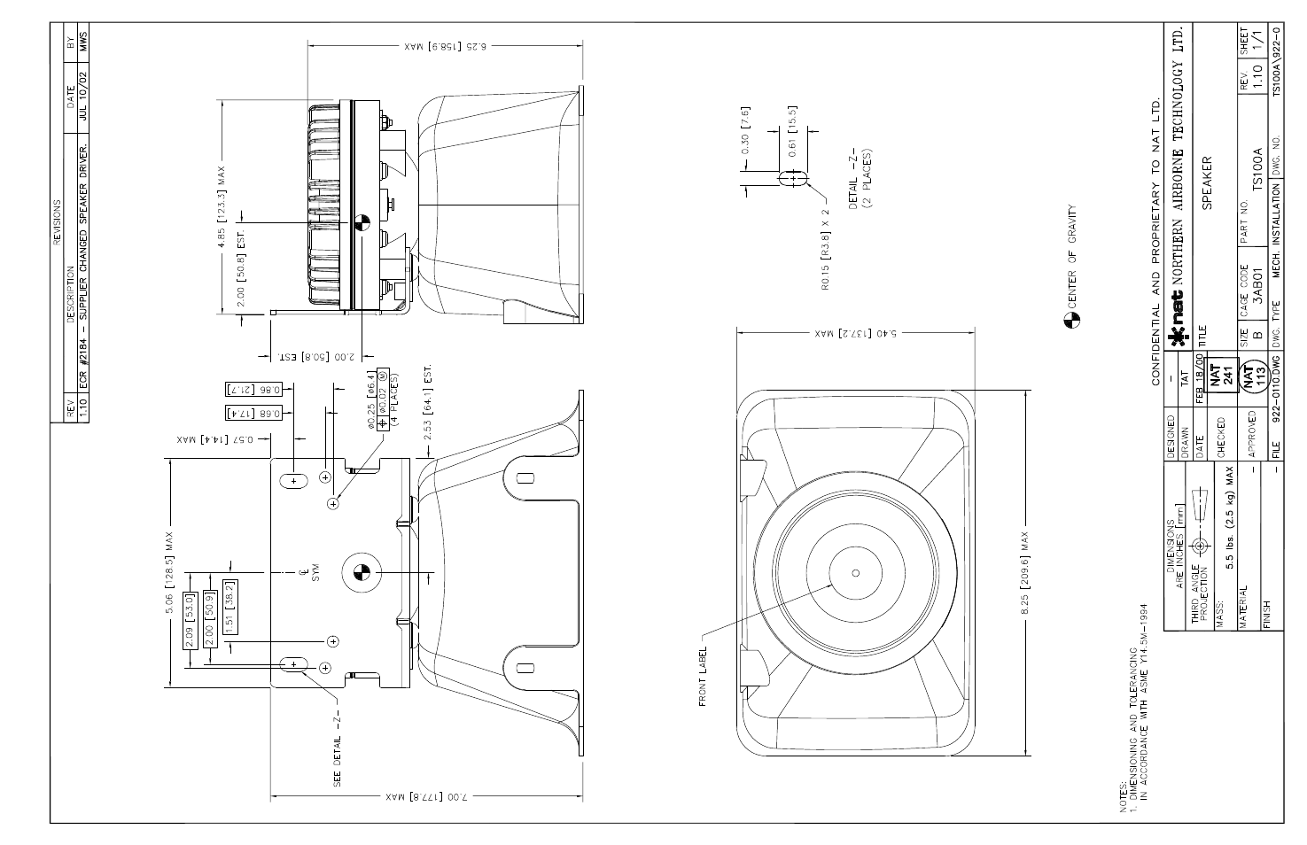Mech. installation | Northern Airborne Technology TS100 User Manual | Page 35 / 44