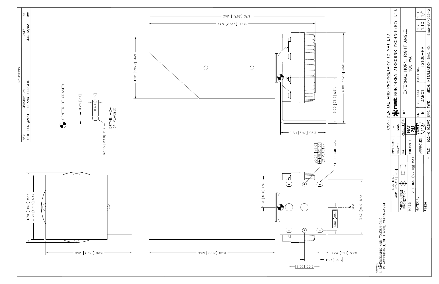 Mech. installation | Northern Airborne Technology TS100 User Manual | Page 37 / 44
