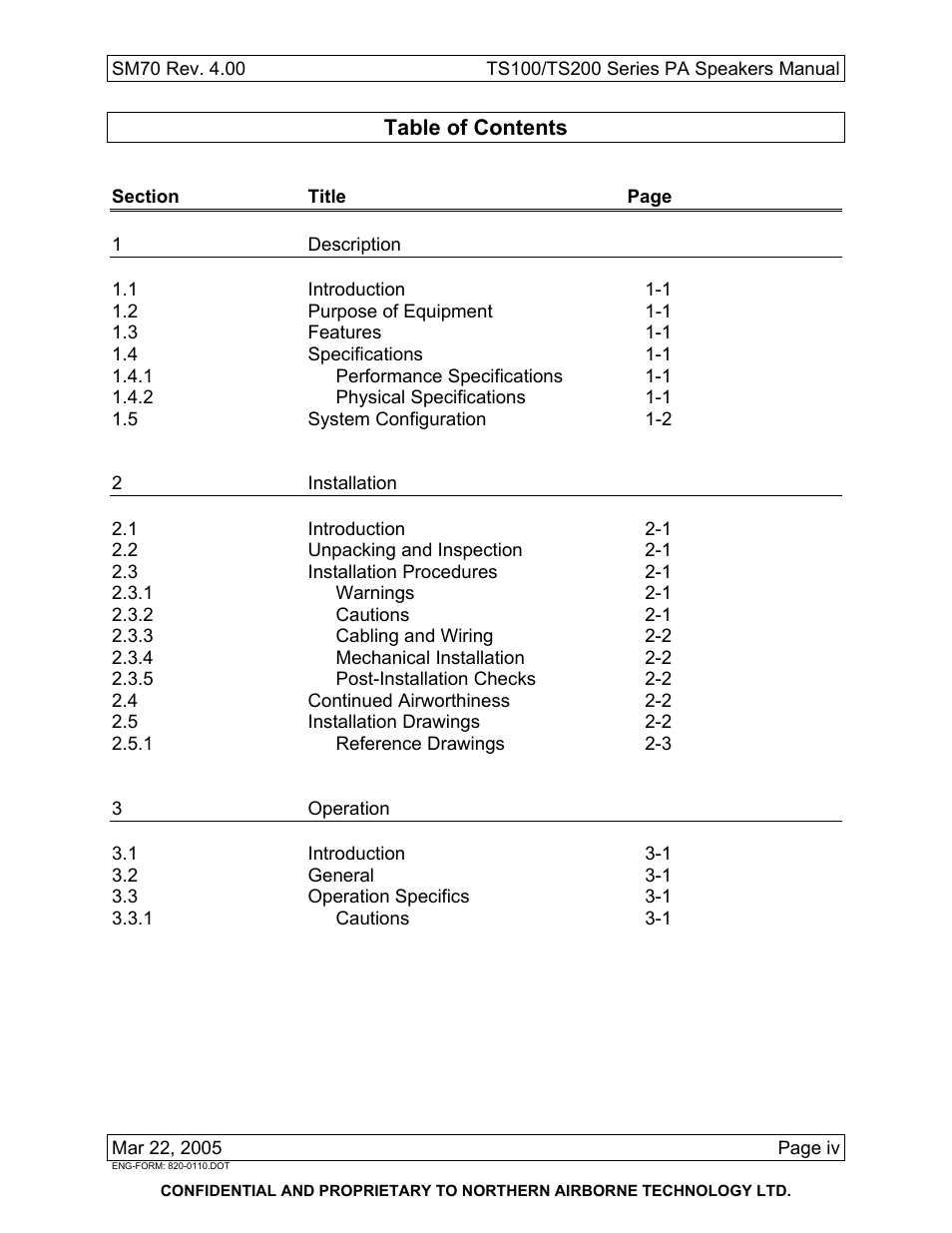 Northern Airborne Technology TS100 User Manual | Page 9 / 44