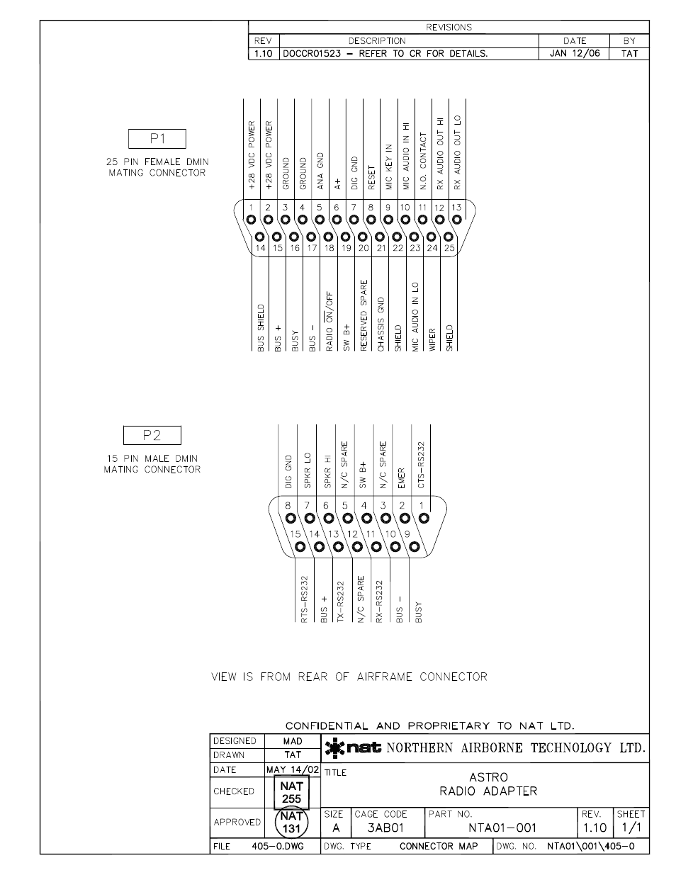 Connector map | Northern Airborne Technology NTA01-001 User Manual | Page 19 / 28