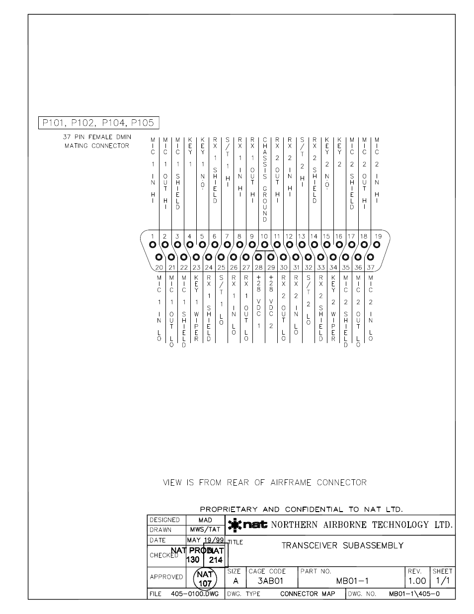 Connector map | Northern Airborne Technology MB01 User Manual | Page 13 / 17