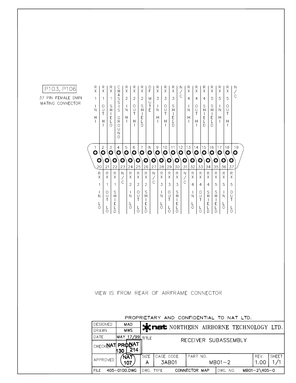 Connector map | Northern Airborne Technology MB01 User Manual | Page 15 / 17