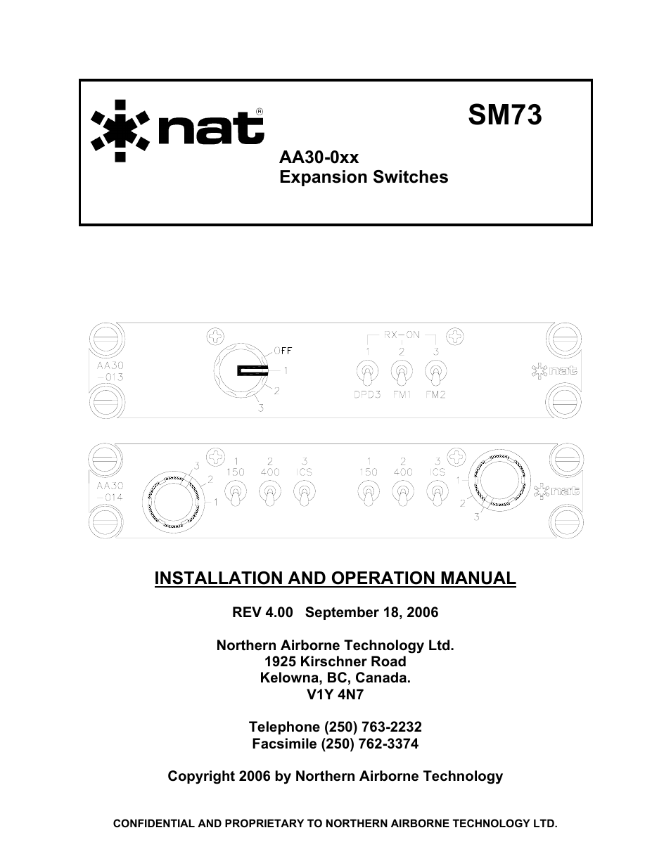 Northern Airborne Technology AA30-0xx User Manual | 30 pages