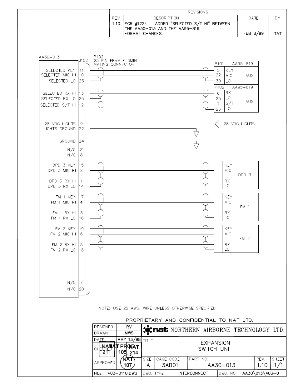 Interconnect | Northern Airborne Technology AA30-0xx User Manual | Page 13 / 30
