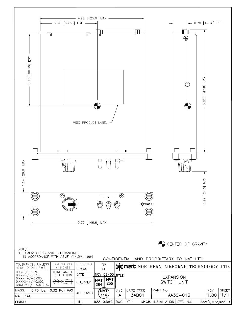 Mech. installation | Northern Airborne Technology AA30-0xx User Manual | Page 19 / 30