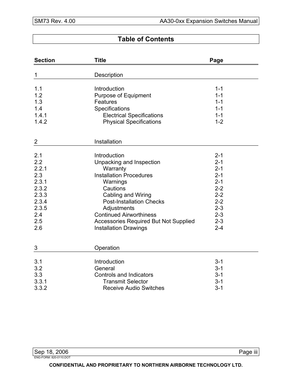 Northern Airborne Technology AA30-0xx User Manual | Page 5 / 30