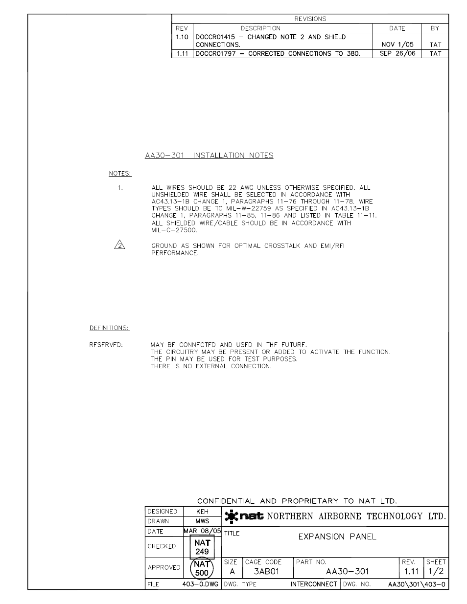 Interconnect | Northern Airborne Technology AA30-3xx User Manual | Page 15 / 38