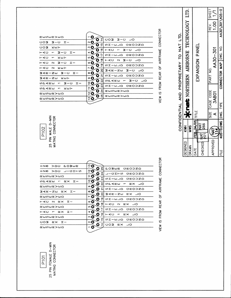 Connector map | Northern Airborne Technology AA30-3xx User Manual | Page 19 / 38