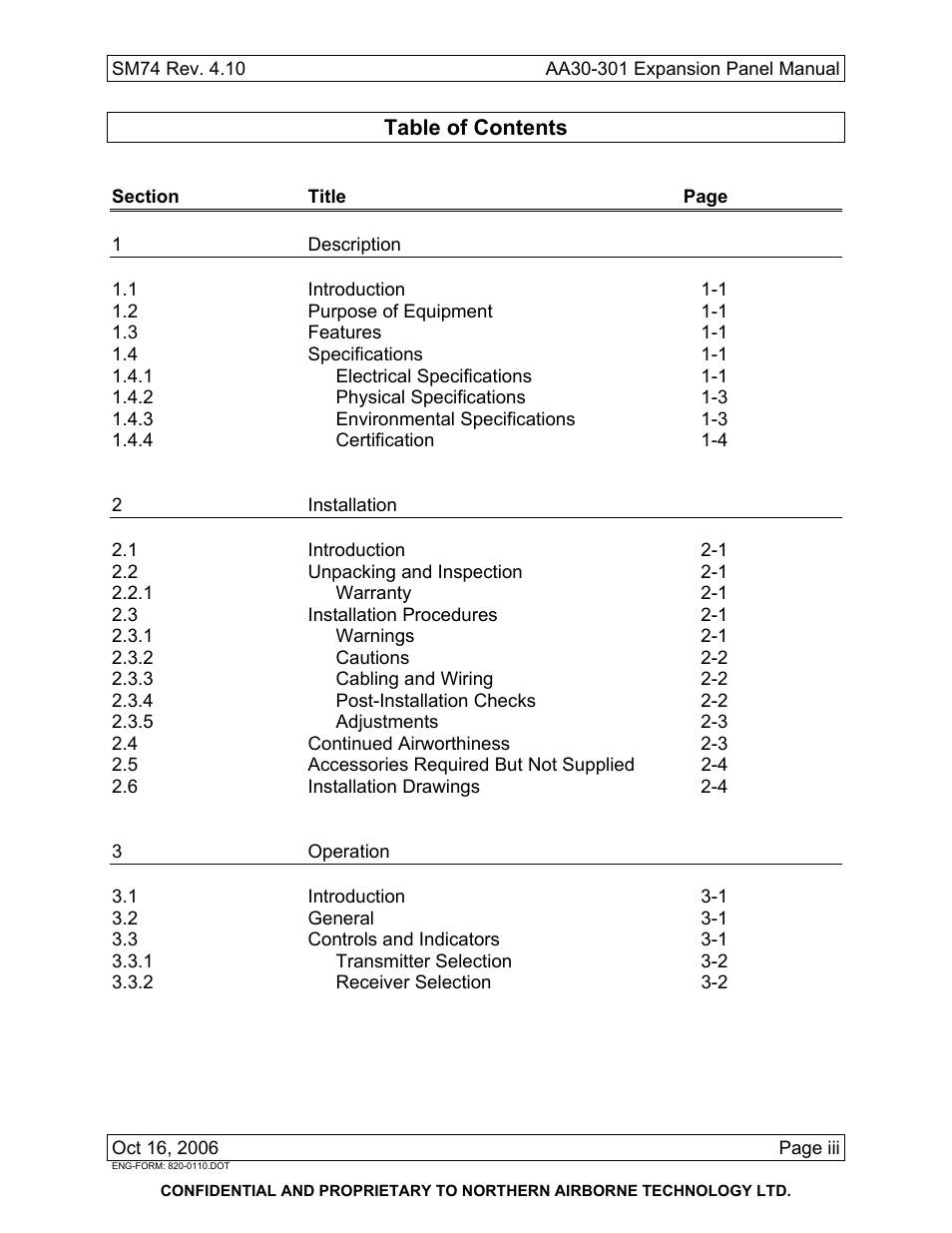 Northern Airborne Technology AA30-3xx User Manual | Page 5 / 38