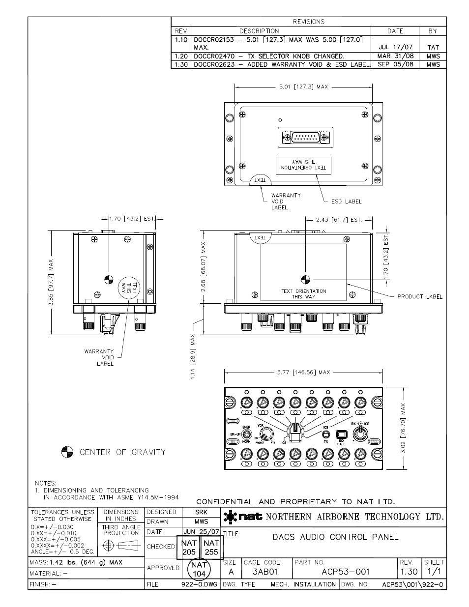 Mechanical installation | Northern Airborne Technology ACP53-001 User Manual | Page 21 / 28