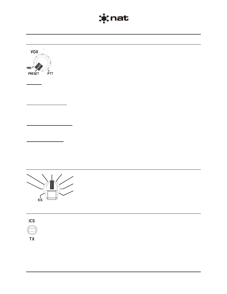 7 vox threshold, 8 transmit selector switch, 9 tx/ics ptt switch | Northern Airborne Technology ACP53-001 User Manual | Page 26 / 28