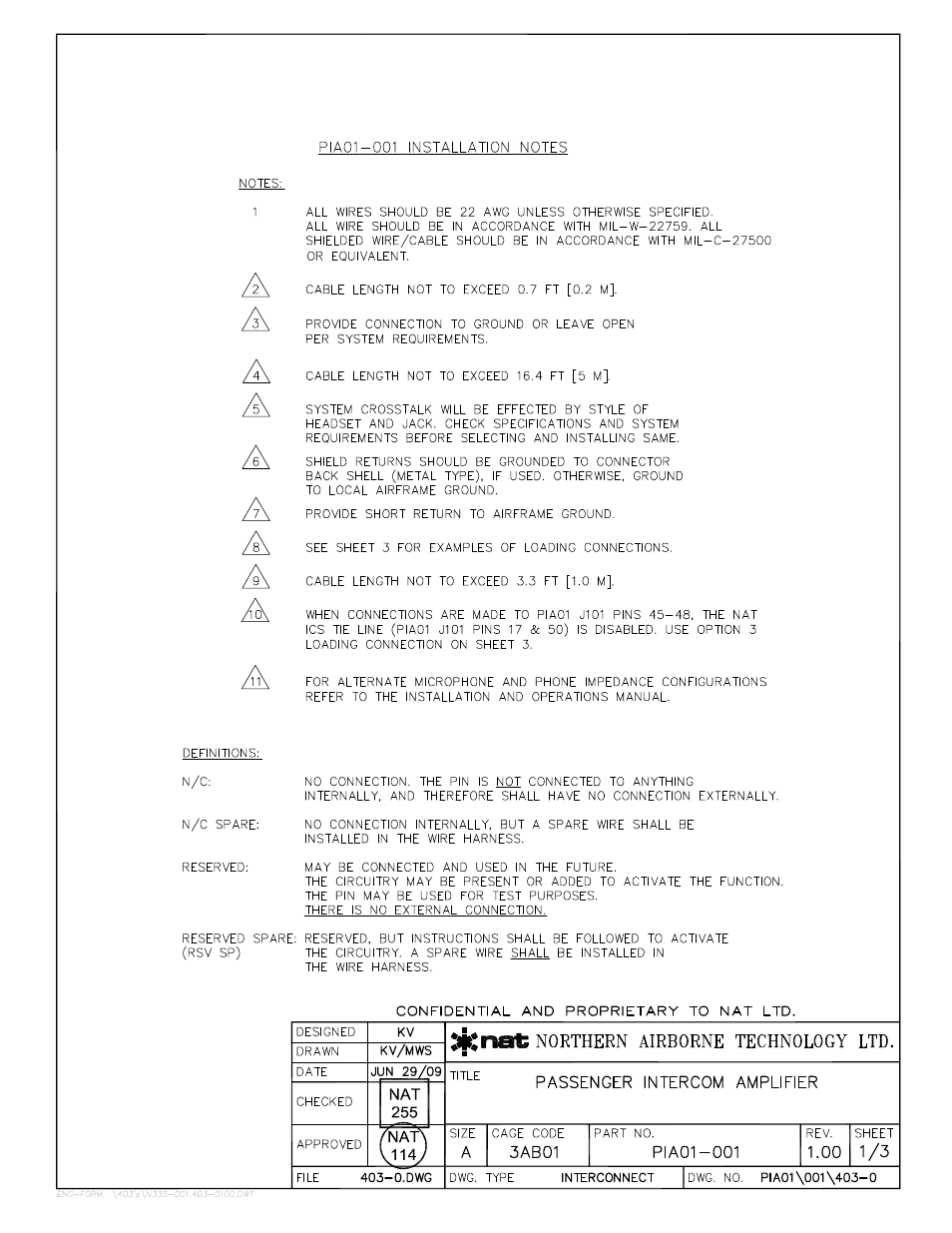 Interconnect | Northern Airborne Technology PIA01-001 User Manual | Page 17 / 25