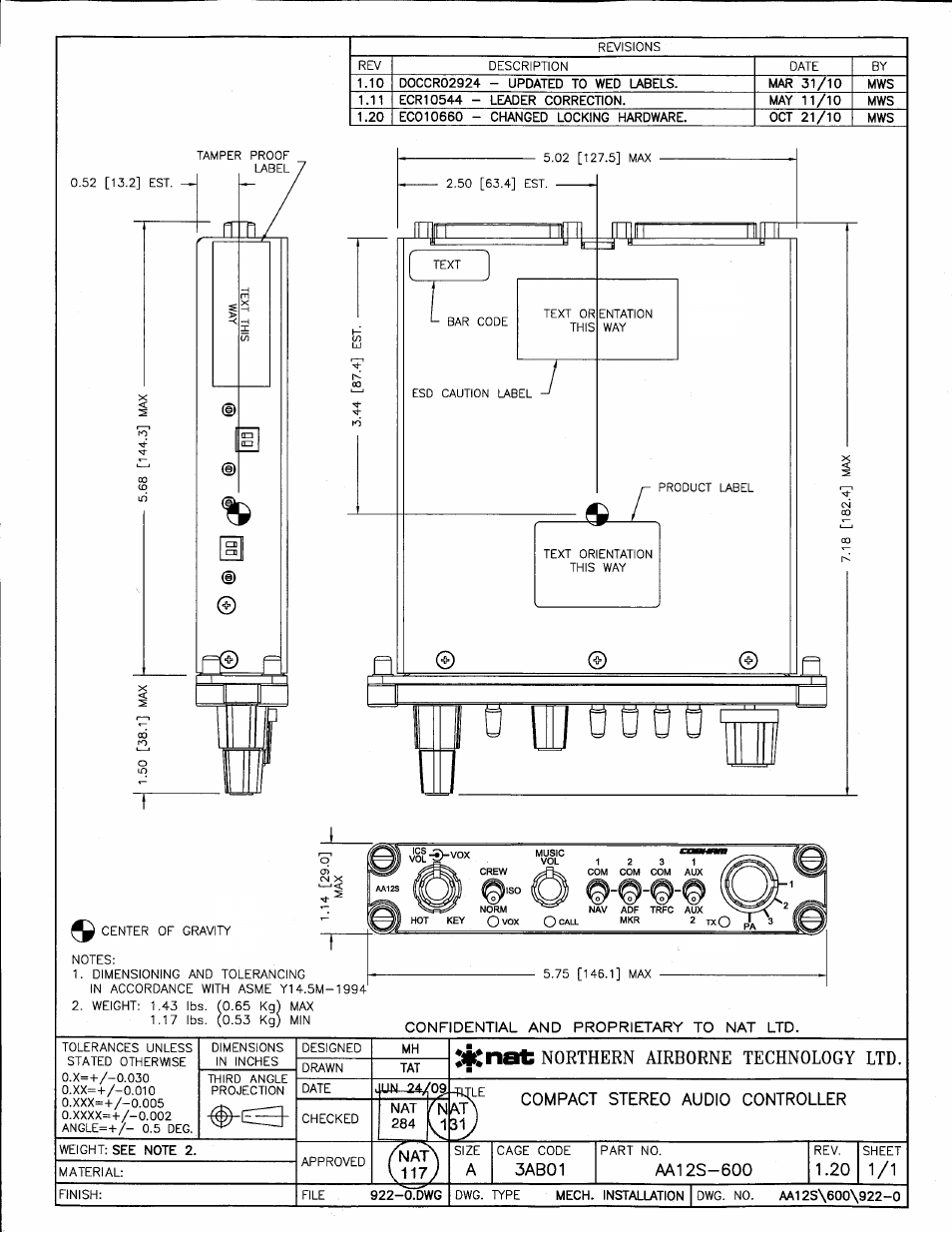 Northern Airborne Technology AA12S-600 User Manual | Page 21 / 21