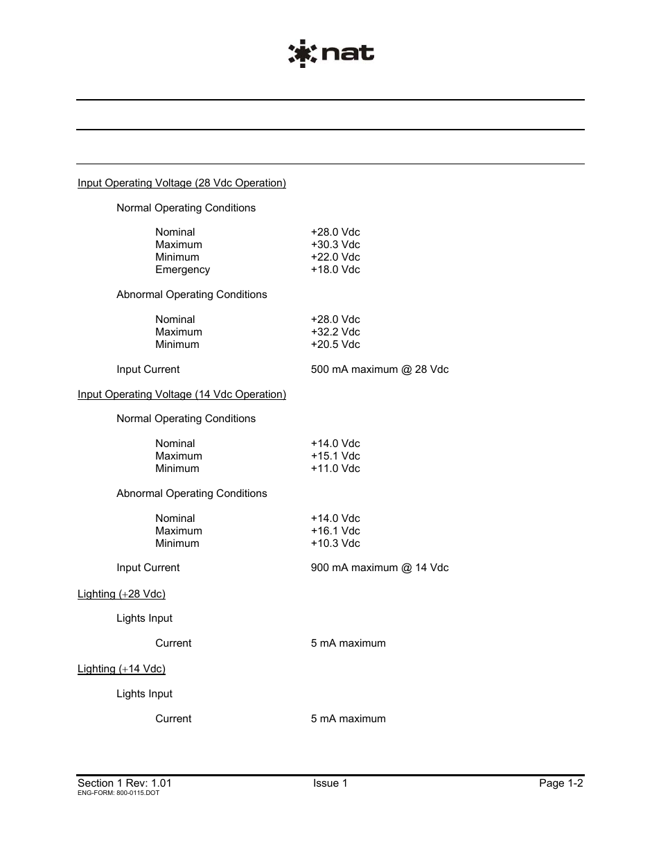 4 specifications, 1 electrical specifications | Northern Airborne Technology AA12S-600 User Manual | Page 5 / 21