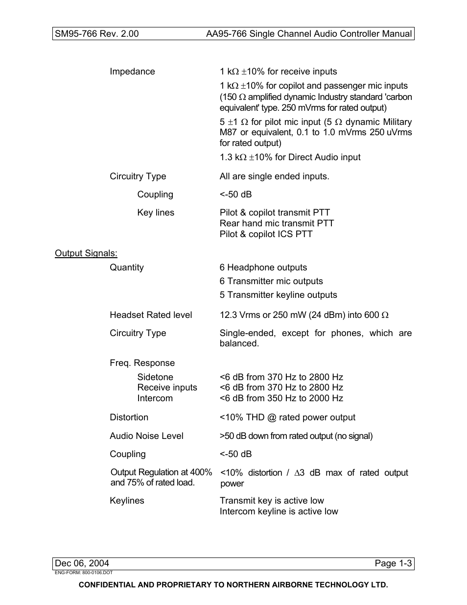 Northern Airborne Technology AA95-766 User Manual | Page 9 / 35