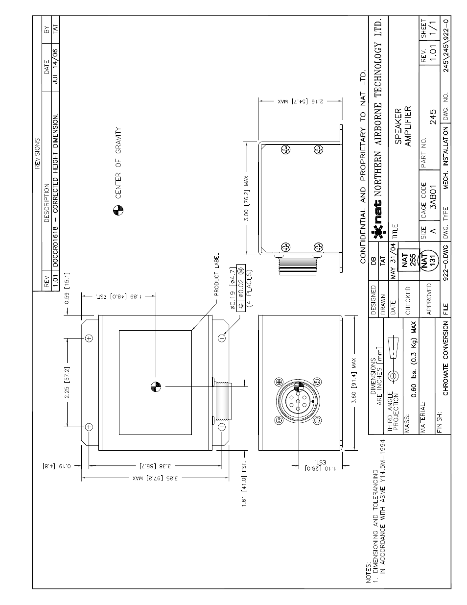 Mech.installation | Northern Airborne Technology 245 User Manual | Page 21 / 24