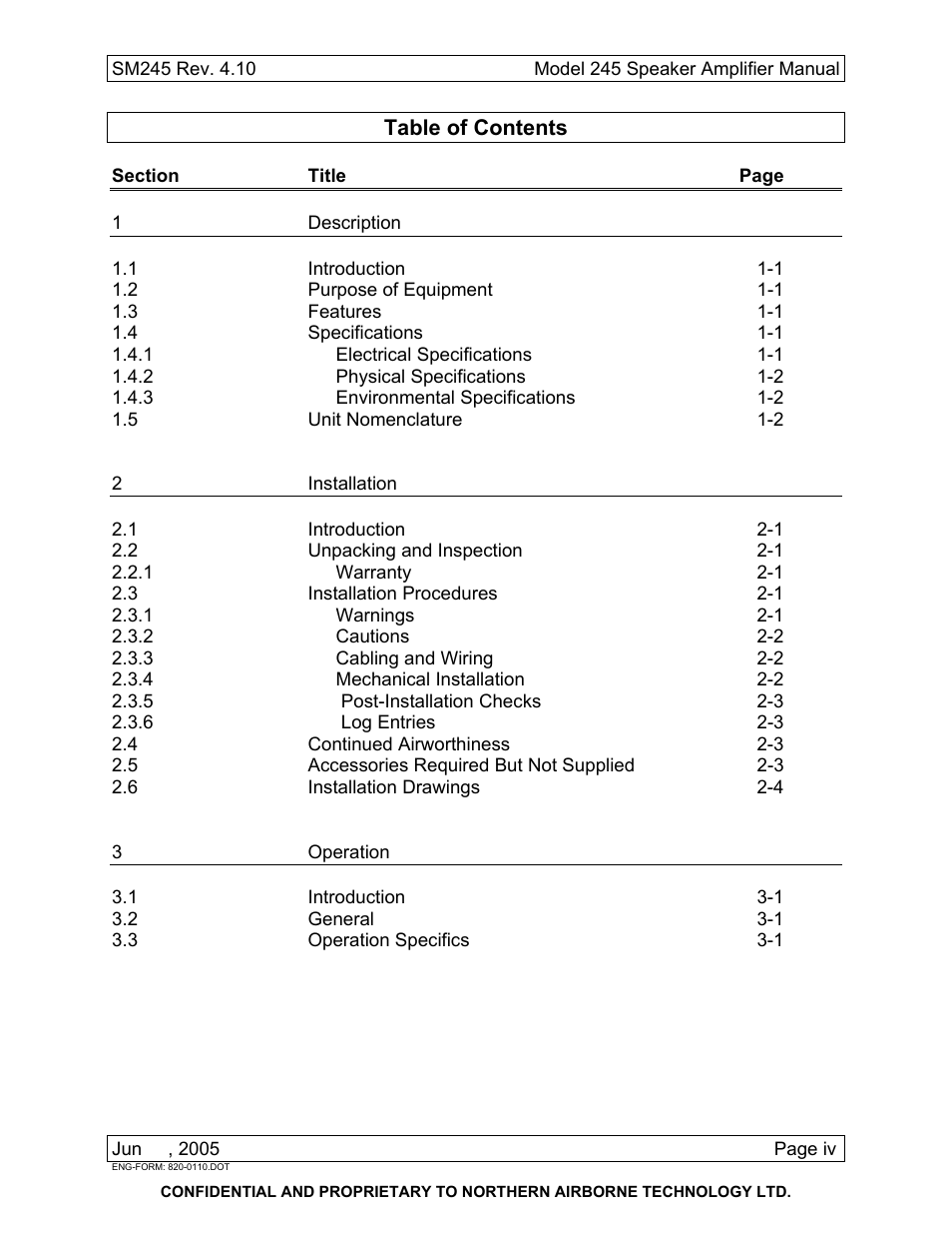 Northern Airborne Technology 245 User Manual | Page 9 / 24