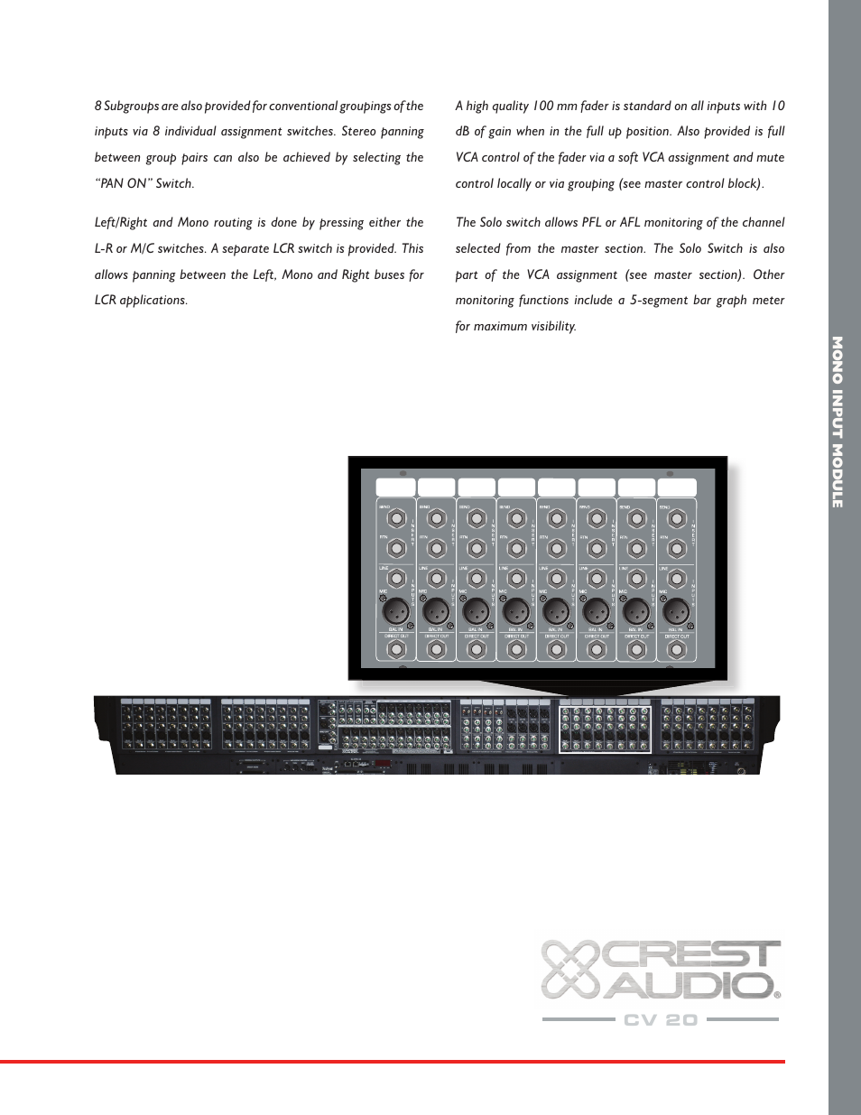 Cv 20 | Crest Audio CV 20 User Manual | Page 5 / 12