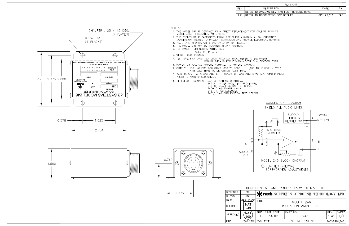 Outline | Northern Airborne Technology 246 User Manual | Page 14 / 17