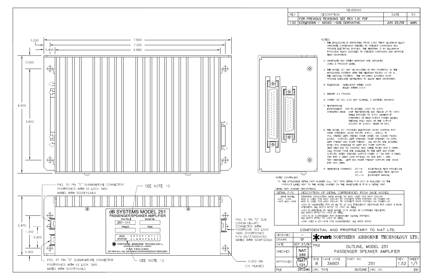 Outline | Northern Airborne Technology 251 User Manual | Page 22 / 23