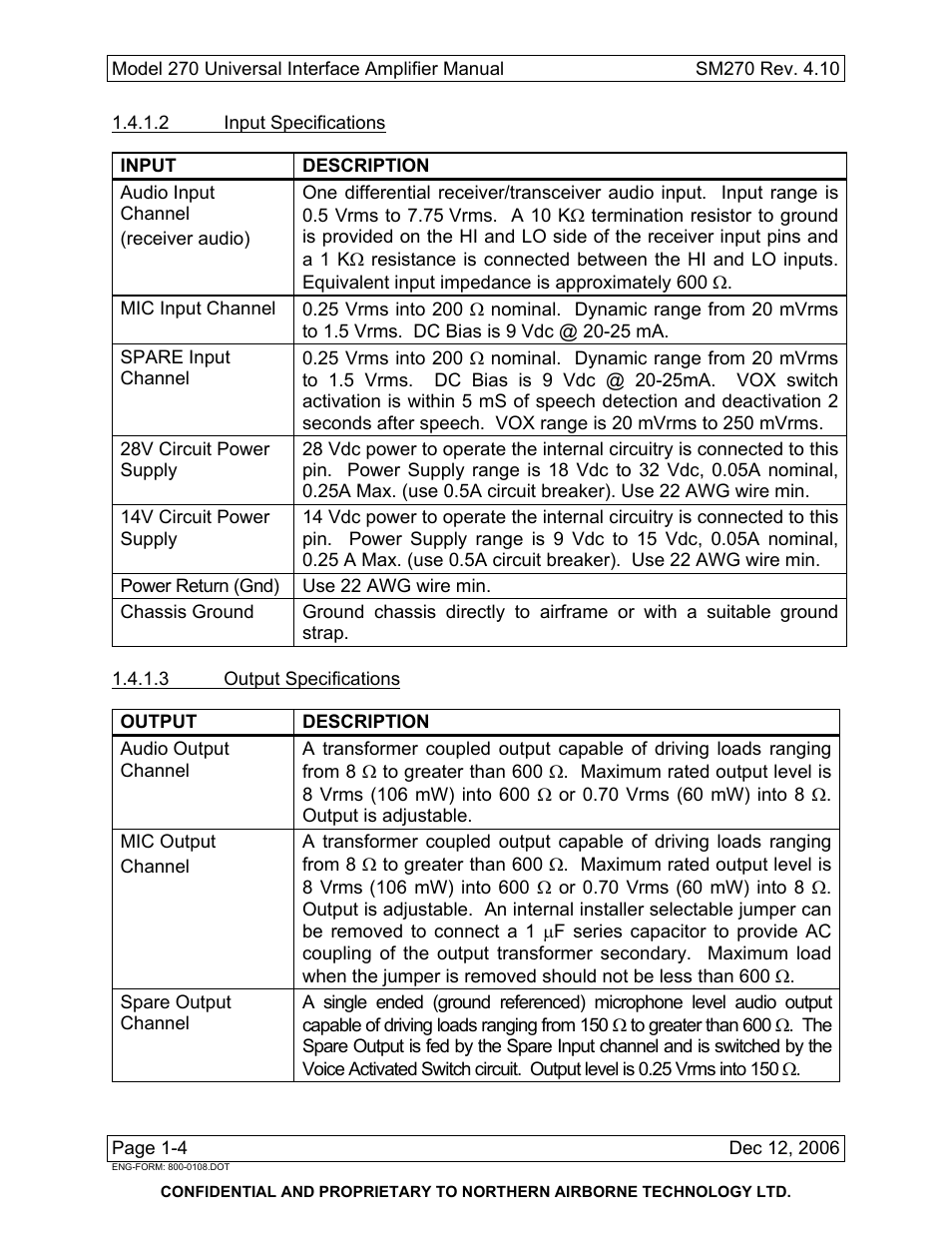 Northern Airborne Technology 270 User Manual | Page 12 / 30