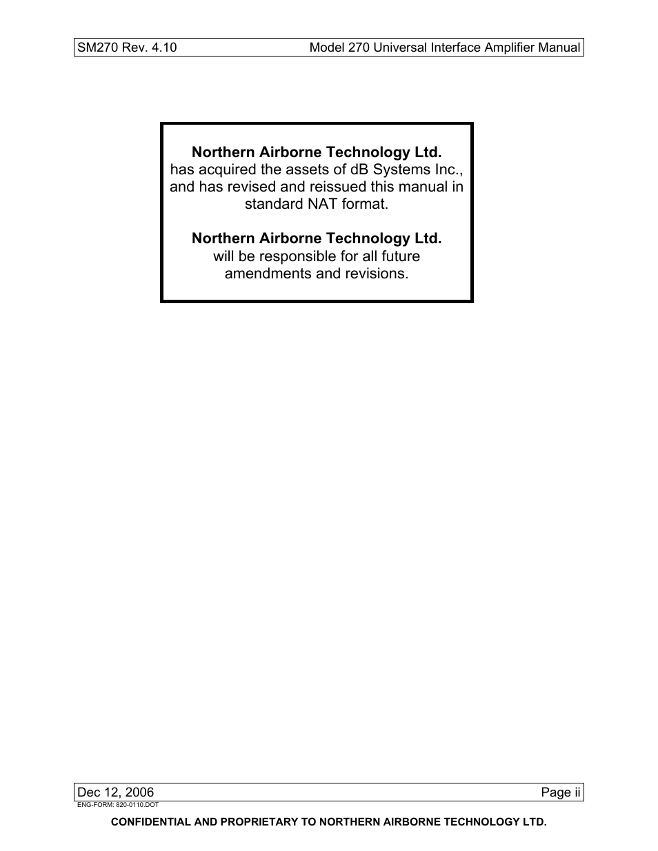Northern Airborne Technology 270 User Manual | Page 3 / 30