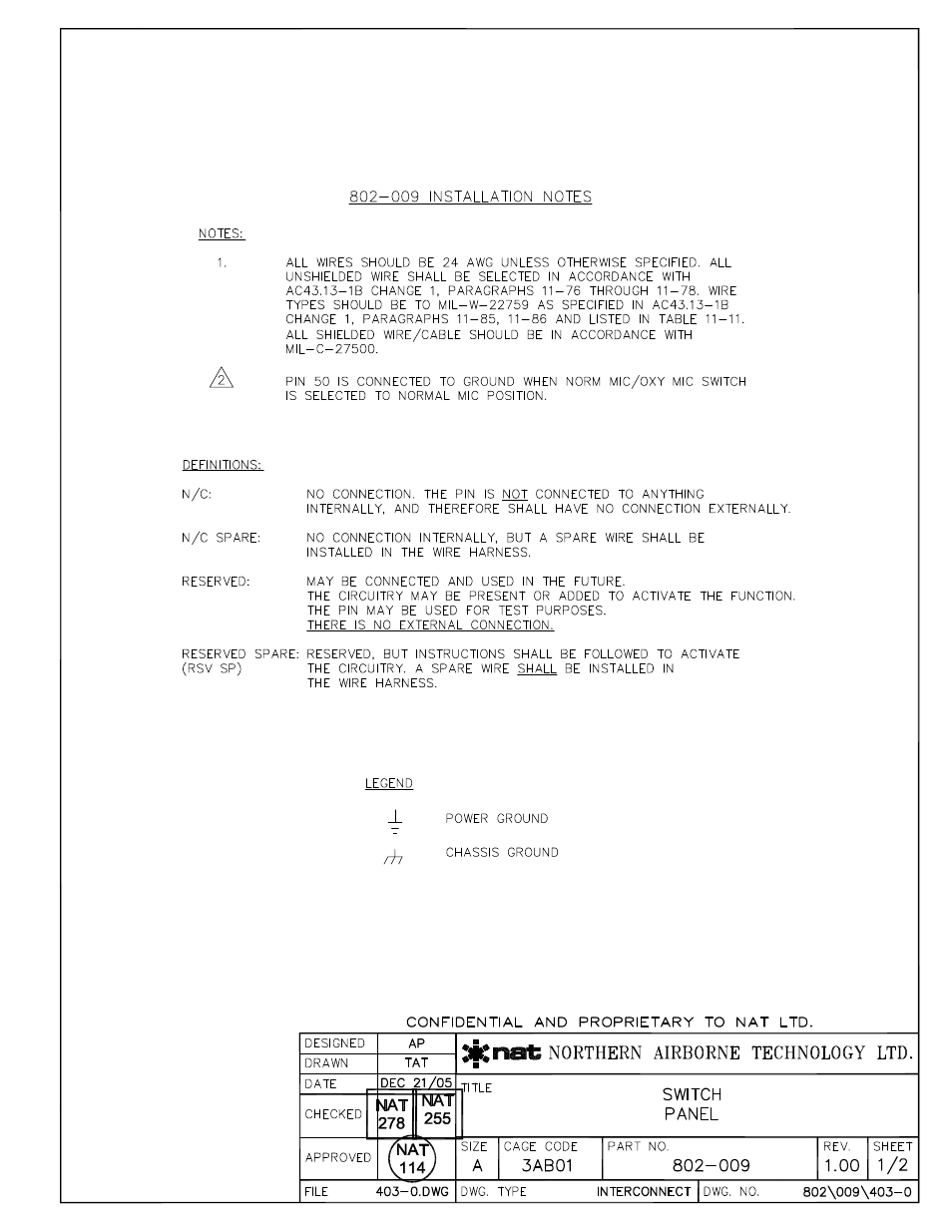 Interconnect | Northern Airborne Technology 802 User Manual | Page 15 / 24