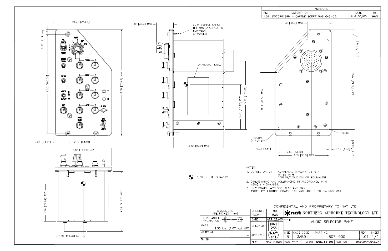 Mech. installation | Northern Airborne Technology 806 User Manual | Page 41 / 53